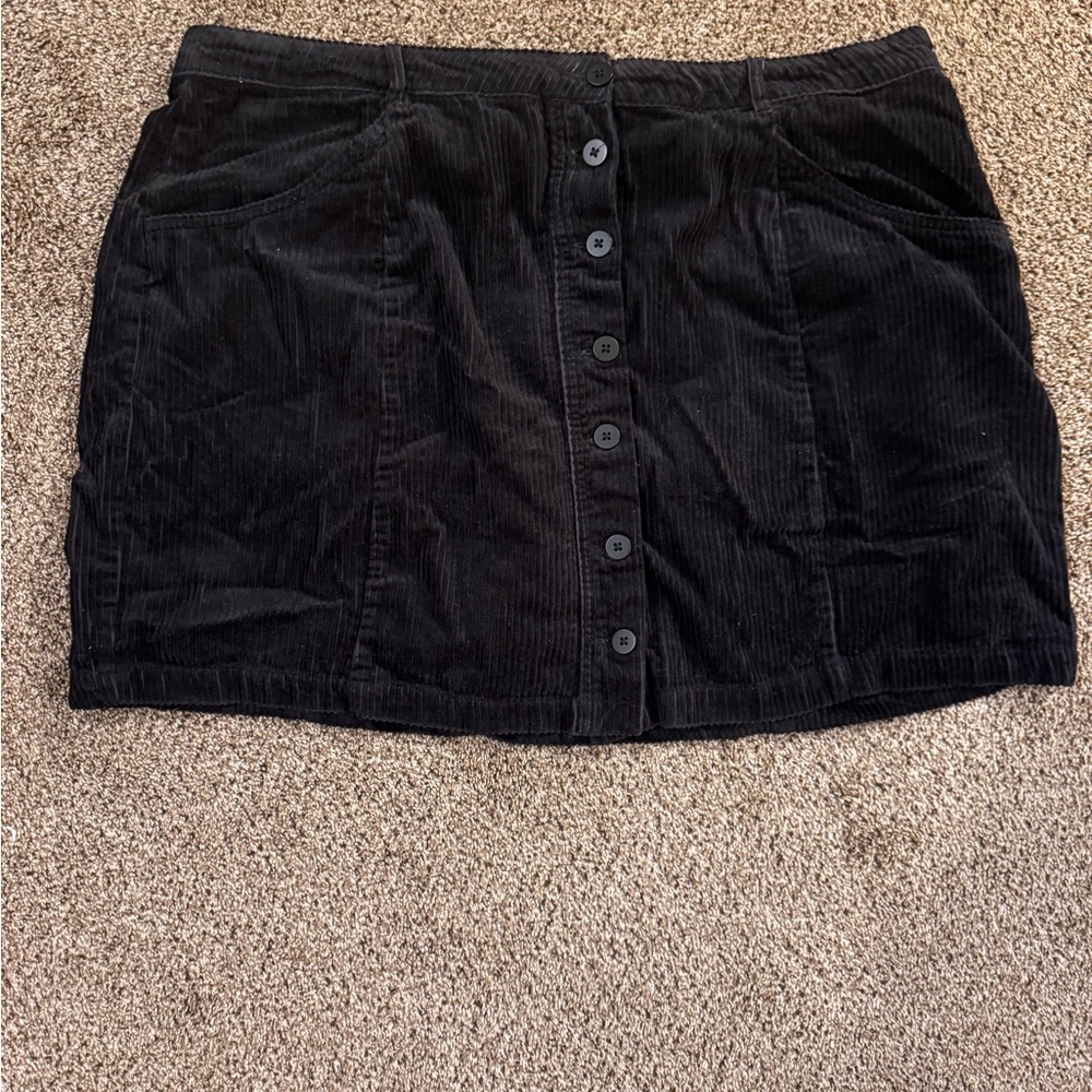 Forever 21 Black Corduroy Mini Skirt